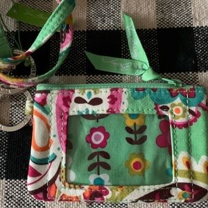 Vera Bradley Zip ID Case and Lanyard in Tutti Frutti Paisley